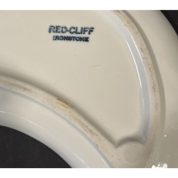 5 Red Cliff Grape Side Salad Crescent Bone Dishes Plates - Picture 7 of 7